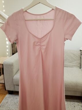 twik Organic Cotton Pink Short Sleeve Chemise Nightdress